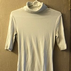 White Stretchy Turtle Neck